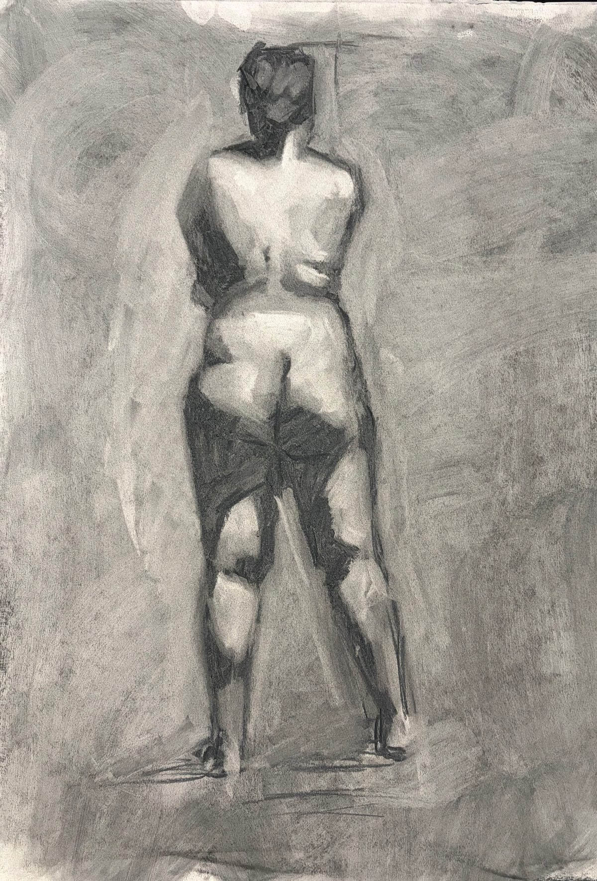 Full-Body Charcoal Gesture